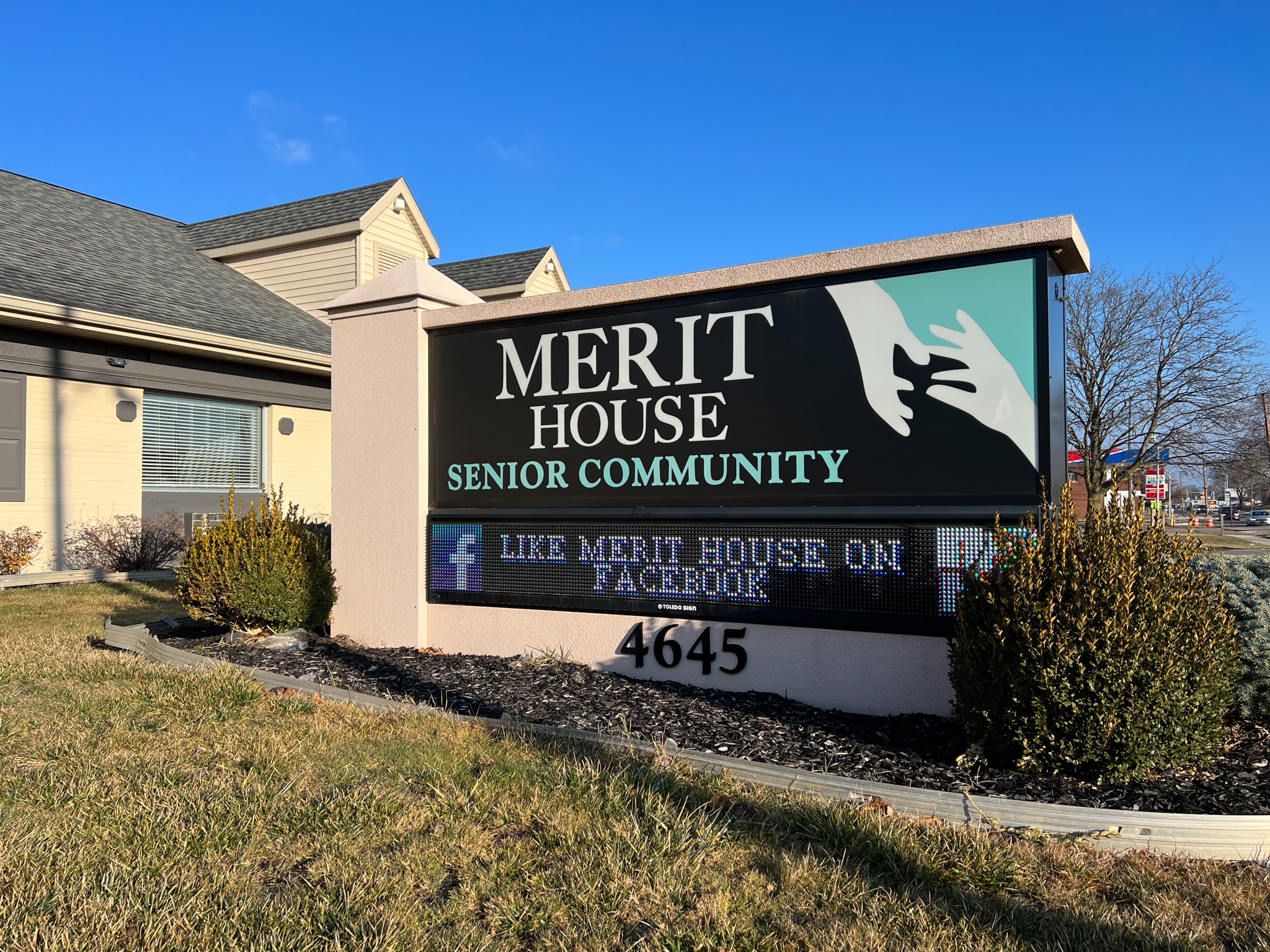 Merit House Welcome Sign